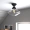 Vaxcel VAXCEL Huntley 12-in W Bronze Farmhouse Schoolhouse Semi Flush Mount Ceiling Light Clear Glass C0177 - alternate 2