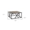 Homeroots 35" Black Steel Square Coffee Table 521996 - alternate 4