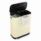 Happimess Beni Kitchen Trash/Recycling 16-Gallon Double-Bucket Step Trash Can w/ Odor Filter, Limestone Beige HPM1014D - alternate 3