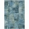 Homeroots 5' X 8' Teal Blue And Pale Aqua Abstract Washable Indoor Outdoor Area Rug 630790 - alternate 2