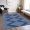 Homeroots 5' X 8' Navy Blue And Ivory Geometric Washable Indoor Outdoor Area Rug 598599 - alternate 4