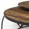 Homeroots Brown and Black Wood and Metal Round Nested Coffee Tables 376284 - alternate 5