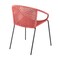 Homeroots Set of Two 25" Red Metal Outdoor Dining Chair, 2PK 490258 - alternate 2