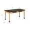 Diversified Spaces Wooden Leg Tables with Compartments, Oak, Wood Frame, 72 in W, Black C715LBBK30E - alternate 5