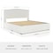 Martha Stewart Nyla King Upholstered Platform Bed with Curved Nailhead Headboard and Footboard Storage Drawer XH-8529-K-WH-MS - alternate 4