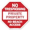 Signmission No Trespassing Private Property No, 10 Inch X 10 Inch, Aluminum Metal Signs OC-A-10-91 - alternate 1
