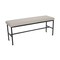 Bfm Seating Meghan 2-Seat Bolt-Down Bench, Grade 4 Upholstered Seat - Steel Frame - Sand Black Finish JS337MWH2171-SB - alternate 1