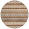 Homeroots 8' Chocolate And Taupe Round Quatrefoil Washable Indoor Outdoor Area Rug 583218 - alternate 3