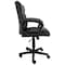 Elama Mid Back Rolling Adjustable  Faux Leather Office Chair in Black ELM-F-018 - alternate 5
