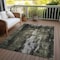 Homeroots 5' X 8' Charcoal And Black Abstract Washable Indoor Outdoor Area Rug 603162 - alternate 3
