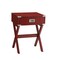 Homeroots 24" Red Wood Cross Legs End Table With Drawer 286306 - alternate 5