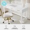 Martha Stewart Hutton Shaker Style Home Office 3 Drawer Desk in White w/Polished Brass Hardware ZG-ZP-20-WH-GLD-MS - alternate 4