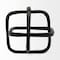 Homeroots Black Metal Cube Shaped Link Sculpture 392462 - alternate 2