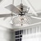 Jonathan Y Crista 52" 3-Light Metal/Wood LED Ceiling Fan, Chrome JYL9600A - alternate 4