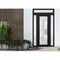 Vdomdoors Front Exterior Prehung FiberGlass Door Frosted Glass / Manux 8102 Matte Black / 2 Sidelight and Tra MANUX8102EXD-BLK-W14+36+14 x H80+14-RH - alternate 2