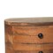 Homeroots 20" Brown Solid Wood Round Two Drawer Nightstand 651886 - alternate 5