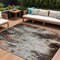Homeroots 10' X 14' Gray Rust And Ivory Abstract Washable Indoor Outdoor Area Rug 615865 - alternate 1