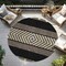Homeroots 8' Black Ivory And Wheat Round Southwestern Washable Indoor Outdoor Area Rug 613887 - alternate 3