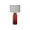 Monarch Specialties Lighting, 28"h, Table Lamp, Red Glass, Grey Shade, Contemporary, Modern I 9909 - alternate 1