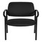 Office Star Products Big and Tall Guest Chair in Icon Black Fabric with soft PU Arms, Sturdy Black Metal Chair 55051B-231 - alternate 3