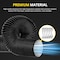 Ipower HealSmart 4in 16 Ft Aluminum Ducting Flexible, Heavy-Duty Four-Layer Protection with 2 Duct Clamps,  GLDUCT4X16CPVCBLK - alternate 4