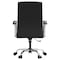 Leisuremod Evander Office Chair in Upholstered Leather and Iron Frame with Swivel and Tilt, Black EO20BLL - alternate 4