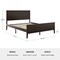 Martha Stewart Corbin Queen Size Solid Wood Platform Bed w/Wooden Headboard and Footboard, Dark Brown MG-090026-Q-DKBRN-MS - alternate 5