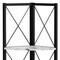 Homeroots 59" White Metal and Wood Four Tier Corner Bookcase 489793 - alternate 2