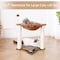 Simple Deluxe Cat Scratching Post for Indoor Cats, Small Cat Tree Tower with Hammock Wooden Interactive Track Bal PTCATTREE18BRN - alternate 6