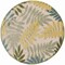 Homeroots 5' Green Yellow And Ivory Round Palm Leaf Indoor Outdoor Area Rug 548137 - alternate 6