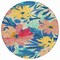 Homeroots 8' Blush And Pink Round Floral Washable Indoor Outdoor Area Rug 610975 - alternate 5