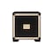 Homeroots 26" Black and Gold Two Drawer Faux Crystal Bling Wood Nightstand 564649 - alternate 2