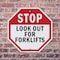 Signmission Stop Look Out for Forklifts, 6 inch X 6 inch, Plastic Sign, 2PK OC-P-2PACK-6-57 - alternate 4