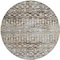 Homeroots 8' Brown And Beige Round Argyle Washable Indoor Outdoor Area Rug 615796 - alternate 5