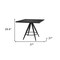 Homeroots 37" Black Wood and Steel Square Dining Table 557695 - alternate 4