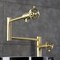 Kingston Brass Deck Mount Pot Filler Faucet with Knurled Handle, Brushed Brass KS4707RKZ - alternate 4