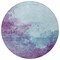 Homeroots 8' Sky Blue And Purple Round Abstract Washable Indoor Outdoor Area Rug 604841 - alternate 4