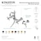 Kingston Brass Two-Handle Wall Mount Bridge Kitchen Faucet with Brass Sprayer, Polished Brass KS2442AXBS - alternate 2