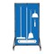 5S Supplies Housekeeping Shadow Board Broom Station V11, Blue / White, Kit + Stand, No Text HSB-V11-BLUE/WHITE-KIT-STAND-NO TEXT - alternate 1