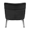 Homeroots 66" Black and Silver Velvet Lounge Chair 526217 - alternate 2