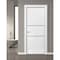Sartodoors Slab Barn Door Panel, Planum 0014 White Silk and Aluminum Strips, Sturdy Finished Doors, Pocket Clo PLANUM0014S-WS-30 - alternate 3