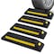 Pyle PyleCurb Garage Vehicle Floor Safety Rubber Parking Stopper, 4 Pack, Protects Tires & Bumper PCRSTP11X4 - alternate 1