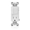 Leviton CombinationSwitch/Outlet, 15A, 1/2hp, White 5625-W - alternate 1
