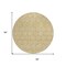 Homeroots 8' Wheat And Gray Round Geometric Washable Indoor Outdoor Area Rug 613598 - alternate 3