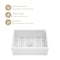 Wrightmaster 28" Apron-Front Farmhouse Single Bowl White Ceramic Kitchen Sink w/Bottom Grids and Basket Strainer ZOR-AW282010DS - alternate 3