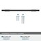 Amerock Urbanite 6-5/16 in 160 mm Center-to-Center Polished Chrome/Brushed Matte Black Cabinet Pull BP77816026BMB - alternate 2