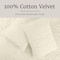 Lavish Home 3PC Velvet Queen Quilt Set & Matching Pillow Shams Medium Weight Ultra Soft Luxury Cotton Velvet 66-004-VC-Q - alternate 2