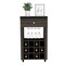 Homeroots Espresso Rolling Bar Cart With Wine Storage 478382 - alternate 4