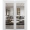 Sartodoors Solid French Double Doors Clear Glass, Lucia 2666 White Silk and Aluminum Strips, Wood Solid Panel LUCIA2666DD-WS-36 x 84 (2* 18x84) - alternate 1