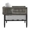 Armen Living Alegria Aluminum and Rope Outdoor Sofa in Black and Gray SETODALBLBX3 - alternate 2